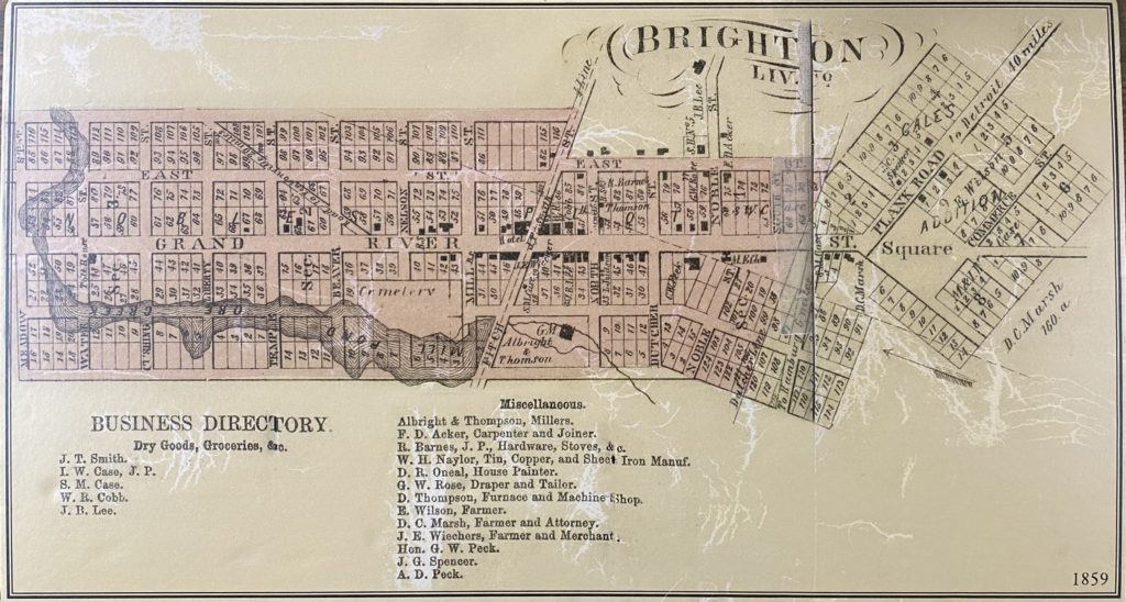1859 City of Brighton Map